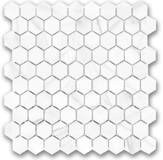 Polished 1" Infatuation Hex Mosaic | Glens Falls Tile & Supplies
