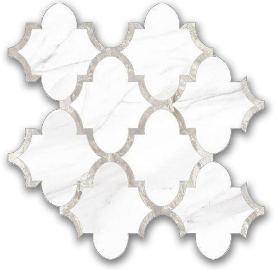 Polished Infatuation Arabesque Mosaic | Glens Falls Tile & Supplies