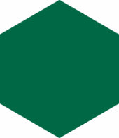 Ronda 5.5X6.3” Green Hexagon | Glens Falls Tile & Supplies