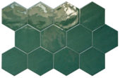 Ronda 5.5X6.3” Green Hexagon | Glens Falls Tile & Supplies