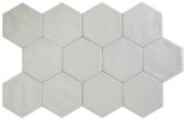 Ronda 5.5X6.3” Pearl Hexagon | Glens Falls Tile & Supplies