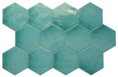Ronda 5.5X6.3” Teal Hexagon | Glens Falls Tile & Supplies