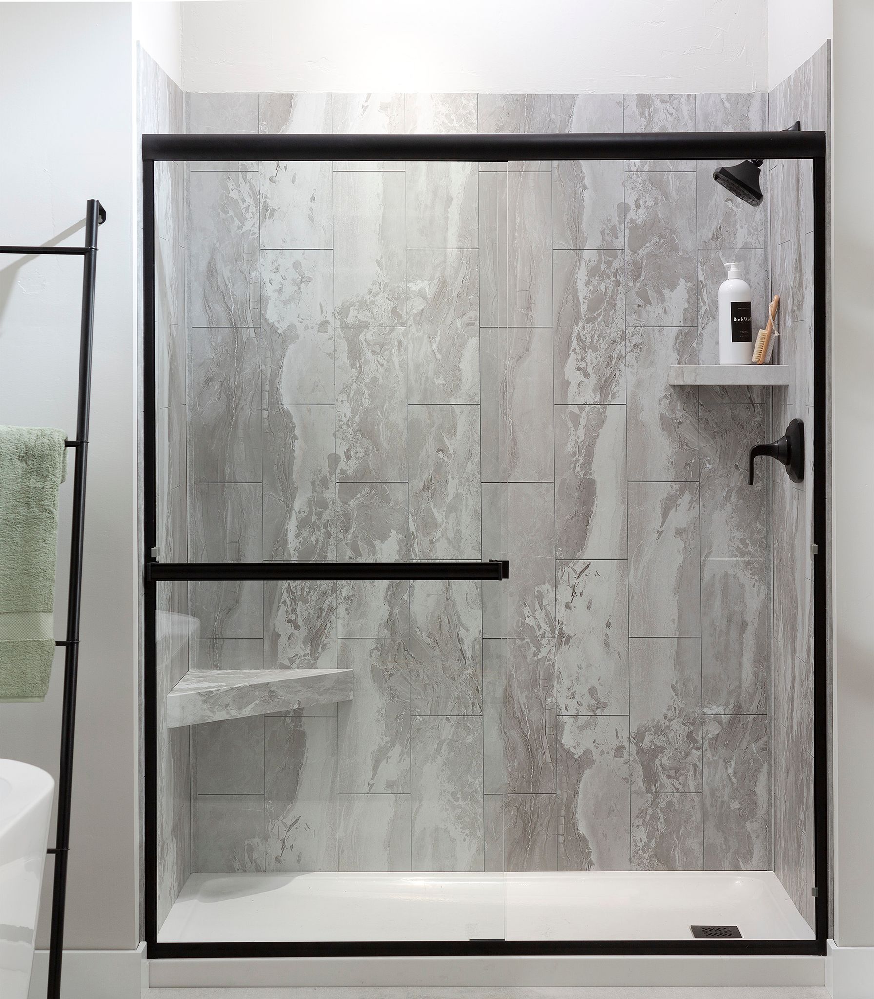 Smoky Sky Shower Wall Kit 32x60x78 | Glens Falls Tile & Supplies
