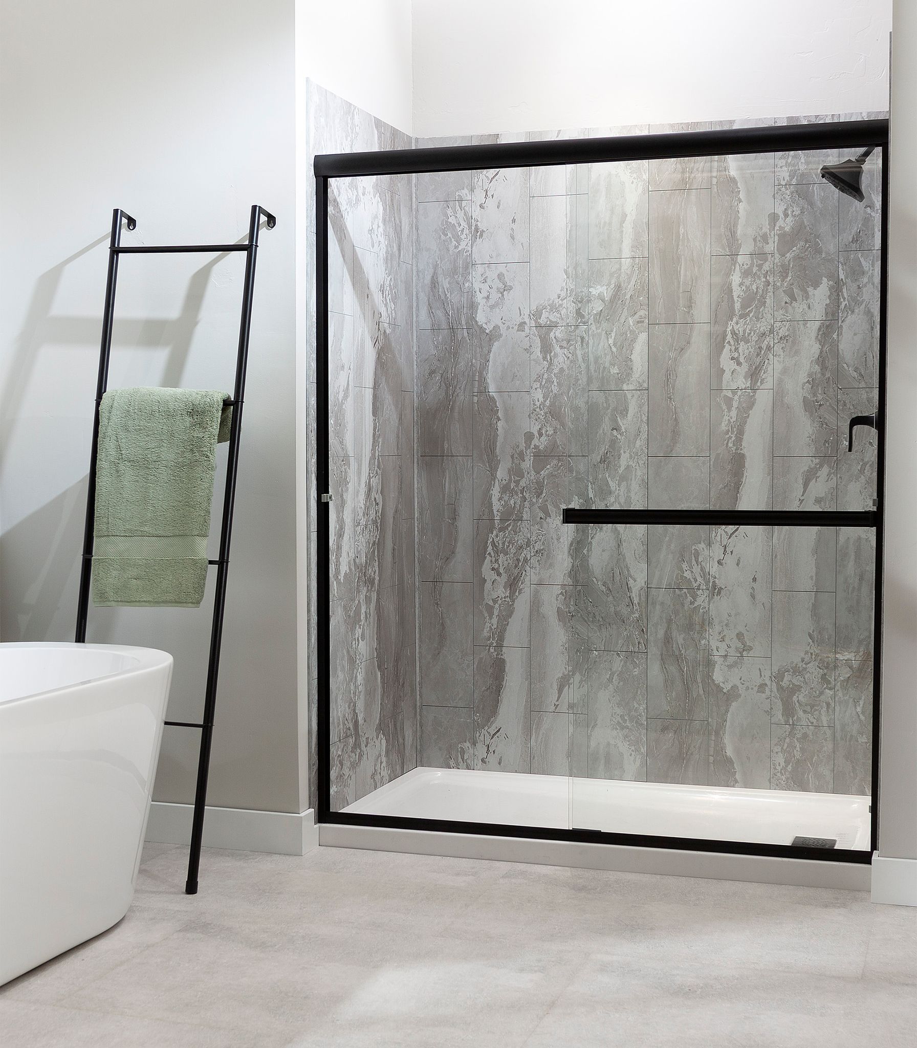Smoky Sky Shower Wall Kit 36x36x78 | Glens Falls Tile & Supplies