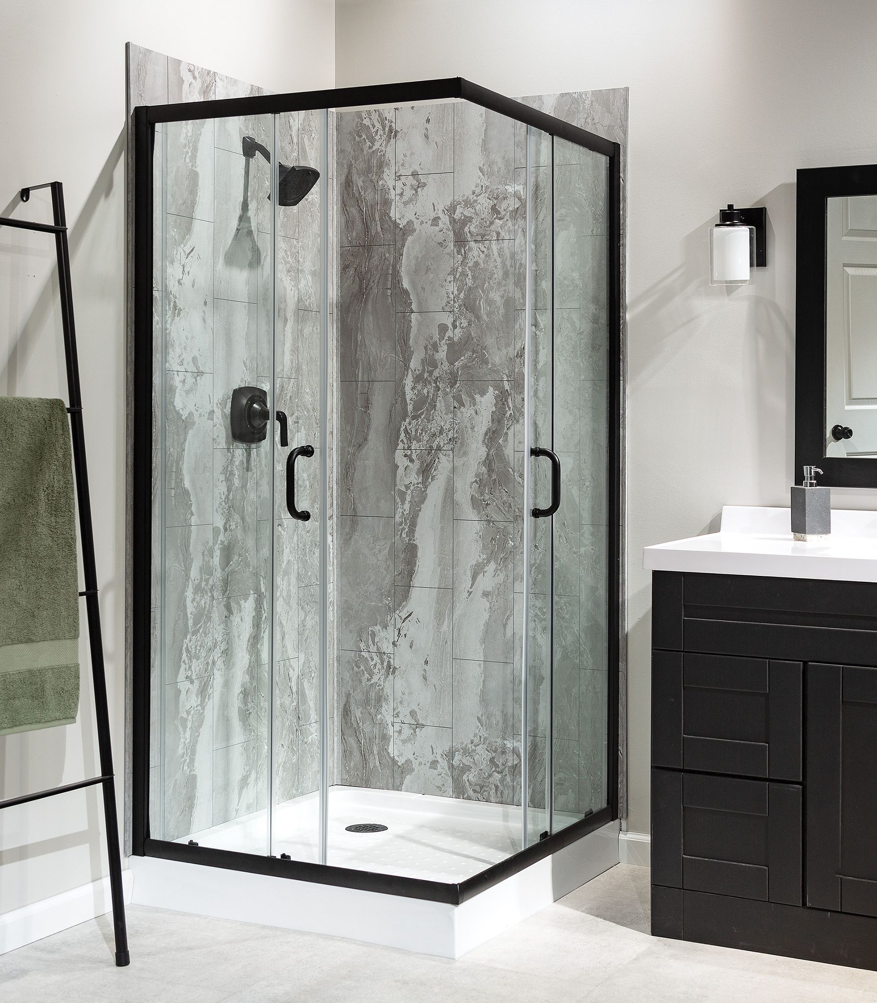 Smoky Sky Shower Wall Kit 36x60x78 | Glens Falls Tile & Supplies