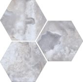 Treasure Blue Dream Onyx 6" Carved Hexagon | Glens Falls Tile & Supplies