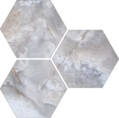 Treasure Blue Dream Onyx 6" Carved Hexagon | Glens Falls Tile & Supplies