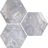 Treasure Blue Dream Onyx 6" Carved Hexagon | Glens Falls Tile & Supplies