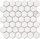 Treasure Statuario 2x2 Polished Hexagon Mosaic | Glens Falls Tile & Supplies