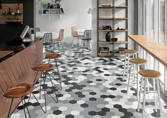 Vida 5.5X6.3” Grey Hexagon | Glens Falls Tile & Supplies