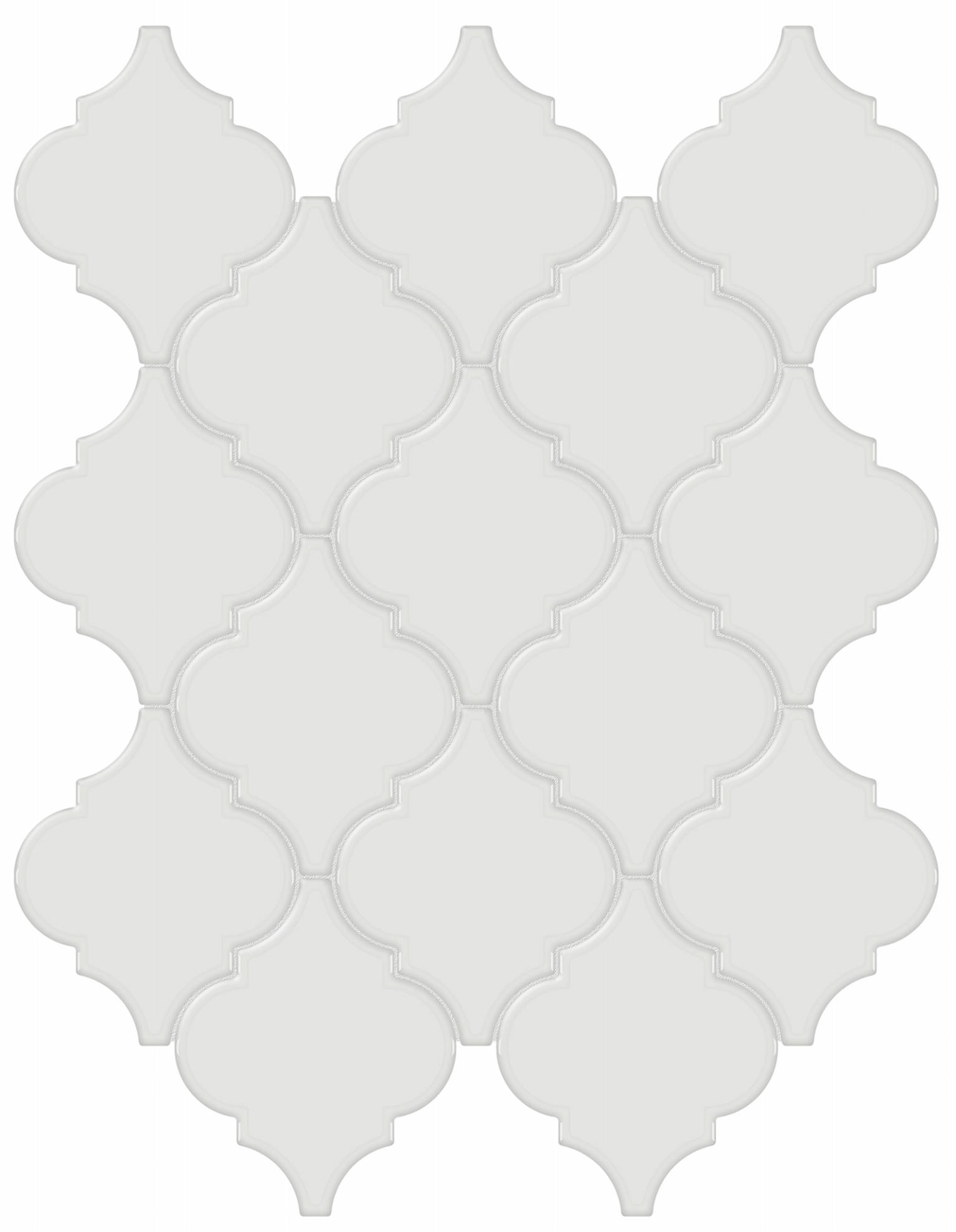 Vintage Grey Glossy Arabesque Mosaic | Glens Falls Tile & Supplies
