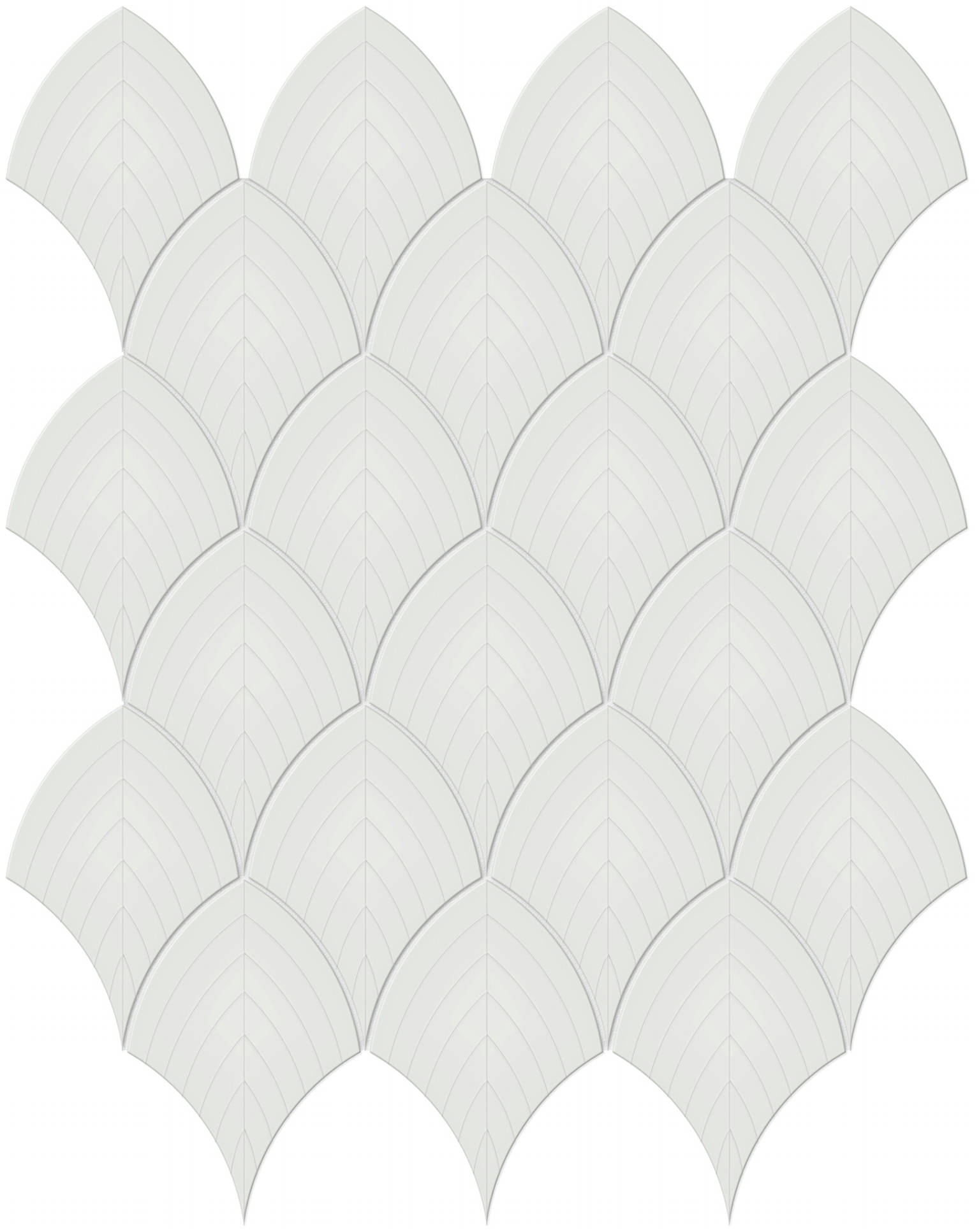 Vintage Grey Glossy Scallop Mosaic | Glens Falls Tile & Supplies
