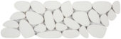 White Sliced Reconstituted Pebble Mosaic Interlocking Border | Glens Falls Tile & Supplies