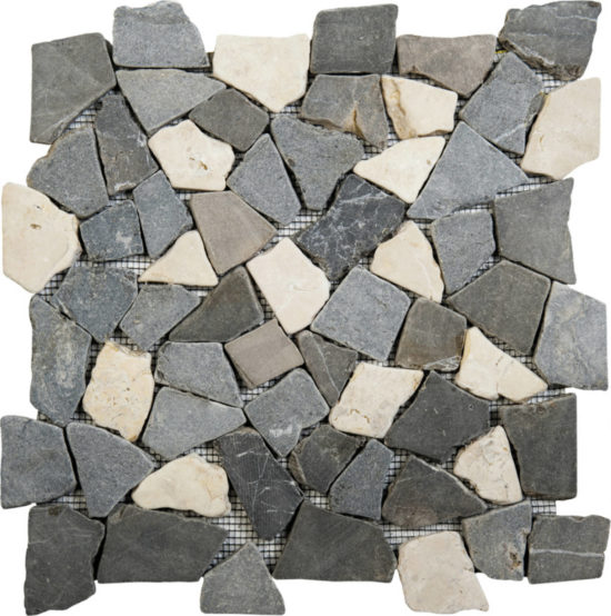 White/Grey/Black Opus Interlocking Mosaic | Glens Falls Tile & Supplies