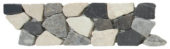 White/Grey/Black Opus Mosaic Interlocking Border | Glens Falls Tile & Supplies