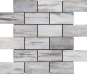 2"x4" Glazed Ceramic Grey Beige Mix Rough Surface Mosaic | Glens Falls Tile & Supplies