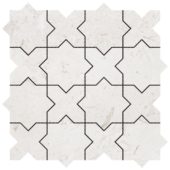 3"x3" Cross & Star Beige Marble | Glens Falls Tile & Supplies