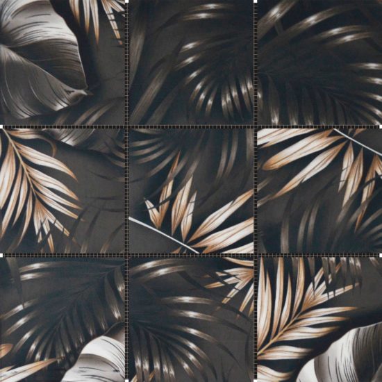 4"x4" Floral Palm Brown Beige Mosaic | Glens Falls Tile & Supplies