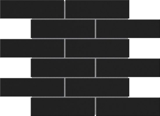 Black Brick Pattern Glossy Glazed Ceramic 2"x6" | Glens Falls Tile & Supplies