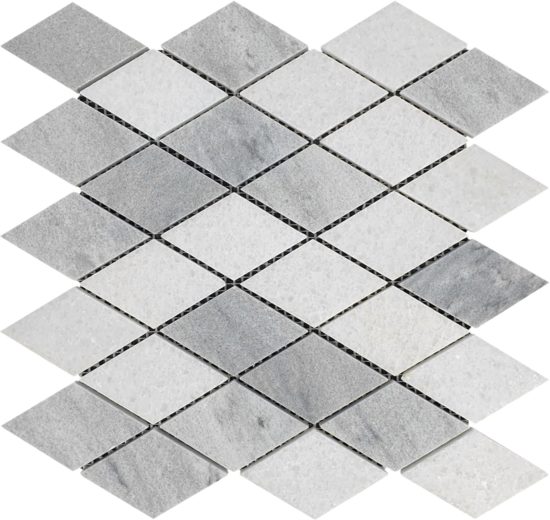 Grey White Multicolor Marble Diamond Honed 11.4"x11.3" | Glens Falls Tile & Supplies