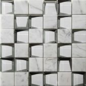 Marble & Glass 2"x2" White Mix Mosaic | Glens Falls Tile & Supplies