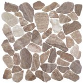 Mini Opus Matte Beige Brown Marble Stone Interlocking | Glens Falls Tile & Supplies