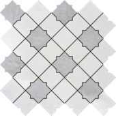 Star & Square White & Grey Mix Marble | Glens Falls Tile & Supplies