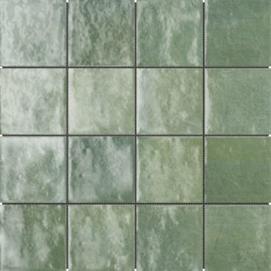 Zellige Glazed Ceramic Soft Green Mix 3"x3" | Glens Falls Tile & Supplies