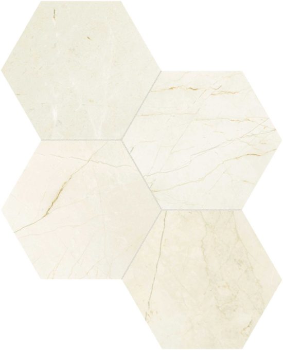 Avorio Crema 6 Hexagon Mosaic