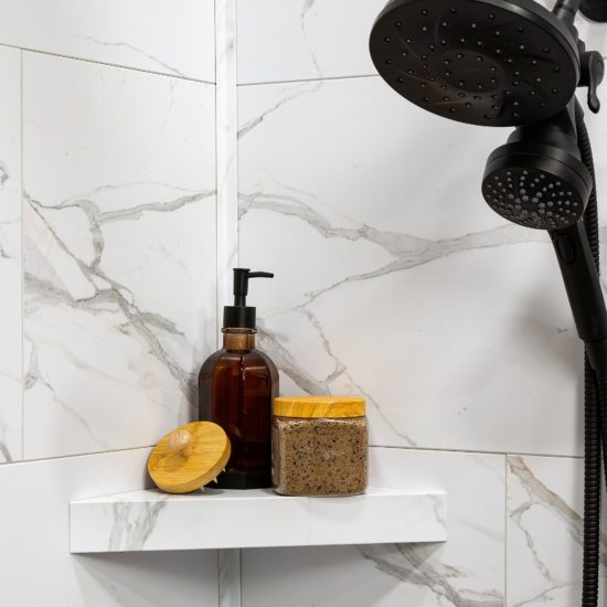 Carrara Marble Shower Shelf 14.56x7.12x2 | Glens Falls Tile & Supplies