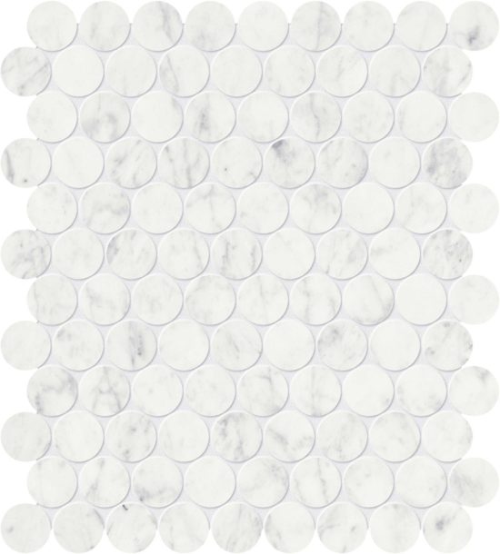 Eterna Bianco 1.25 Honed Penny Round Mosaic