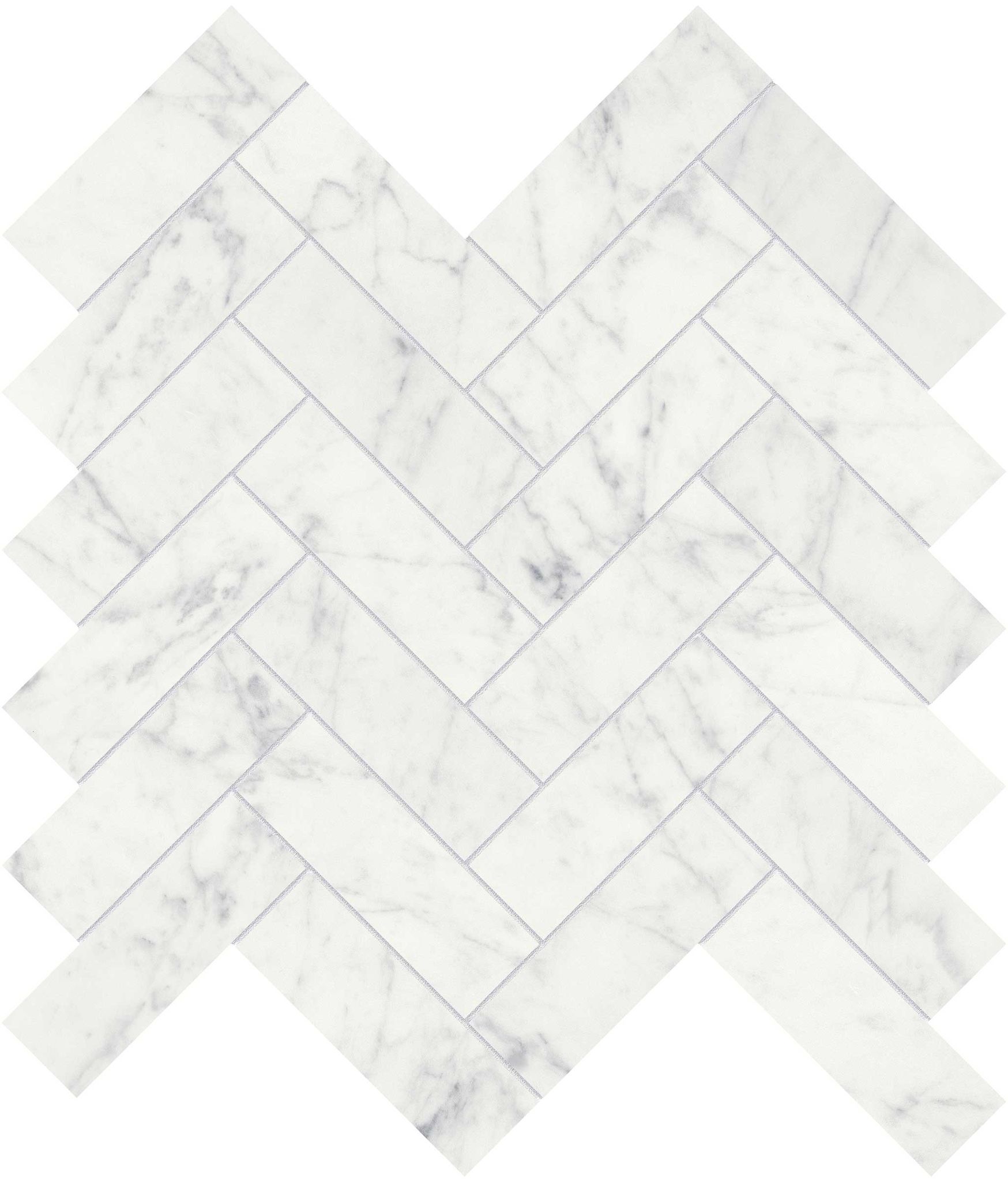 Eterna Bianco 1.25x4 Polished Herringbone Mosaic