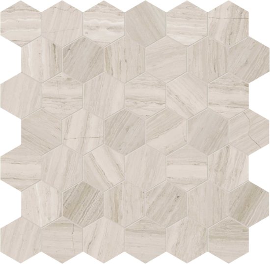 Strada Mist 2 Hexagon Mosaic | Glens Falls Tile & Supplies