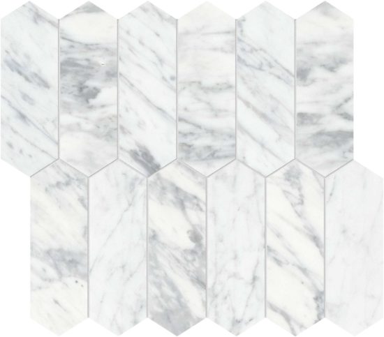 Virtue Bianco 2x6 Picket Mosaic | Glens Falls Tile & Supplies