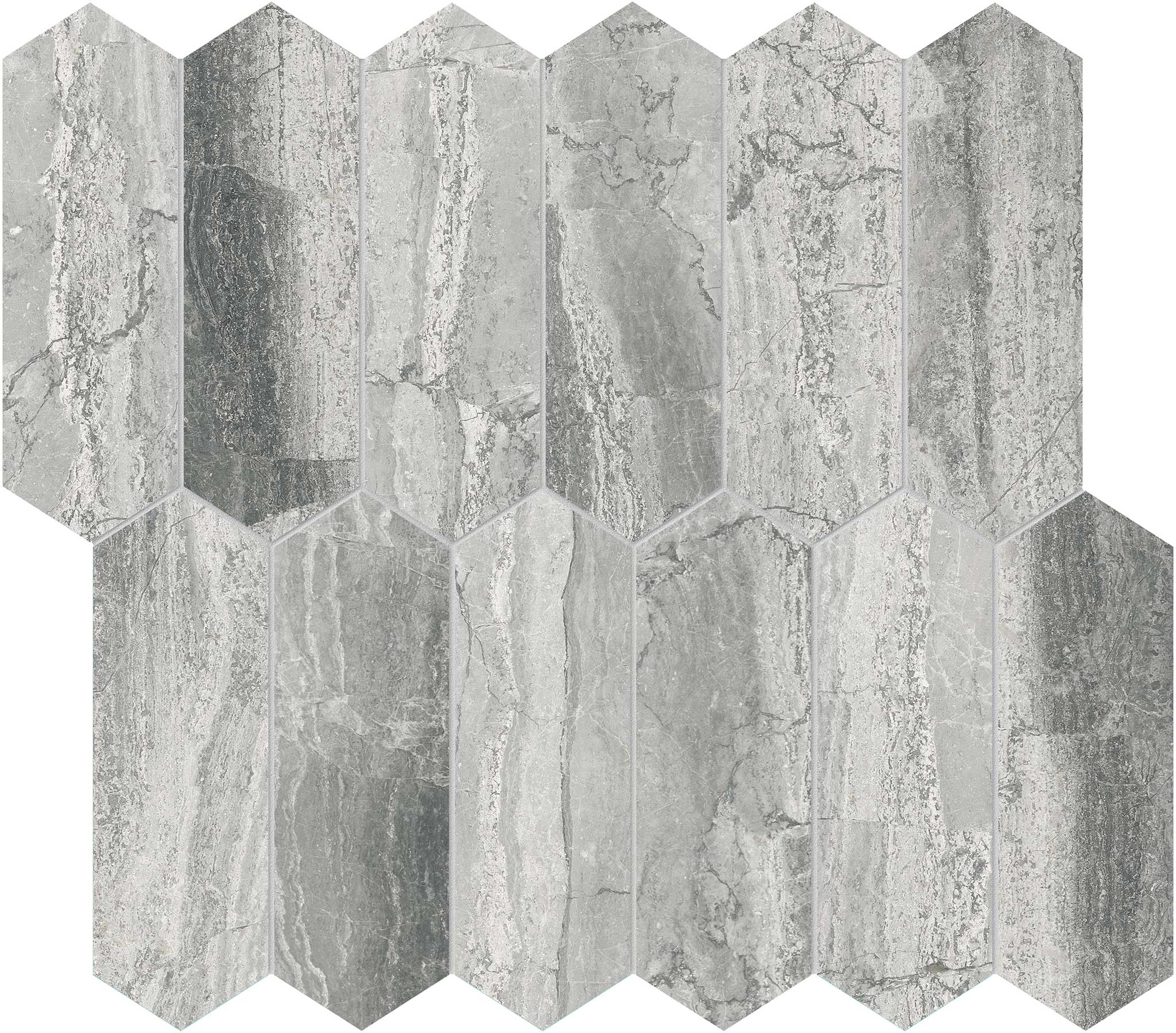 Volcana Notte 2x6 Picket Mosaic | Glens Falls Tile & Supplies