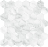 Plata Carrara Abisso 2 Hexagon Polished | Glens Falls Tile & Supplies