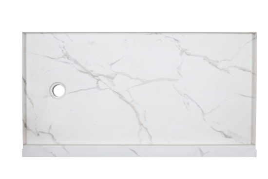 Shower Pan 32x60 Bianco Marble | Glens Falls Tile & Supplies